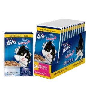 Purina Felix Chicken with Jelly Kitten Wet Food 85gm (Pack of 12)