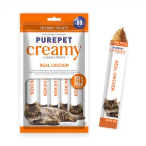 Purepet Creamy Treats Real Chicken 75gm (Buy 4 Get 1 Free)