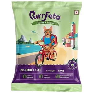Purrfeto Chicken and Sardine Fish Cat Dry Food 100gm