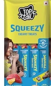 Top Tail Squeezy Creamy Treats Tuna And Cheese Flavour 12gm (pack of 5)