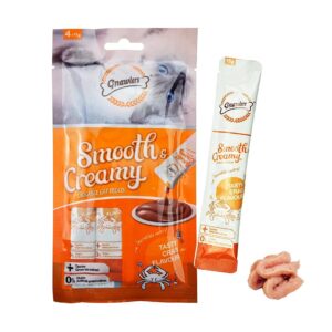 Gnawlers Smooth Creamy Lickable Tasty Crab Flavour 60gm (pack of 4)