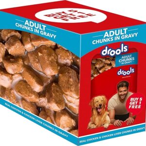 Drools Dog adult Chunk in gravy 150gm (Buy 5 Get 1 Free)