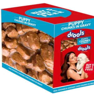 Drools puppy Chunk in gravy 150gm (Buy 5 Get 1 Free)