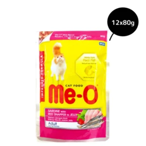 Meo Sardine With Red Snapper in Jelly Adult 80gm (pack of 12)