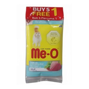 Meo Tuna With Chicken In Jelly Adult 80gm (Buy 5 Get 1 Free)