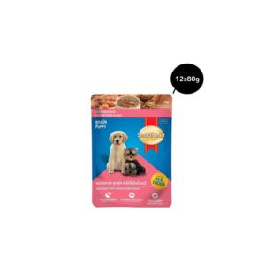 Smart Heart Chicken Chunks Adult Puppy Food 80gm (Pack of 12)