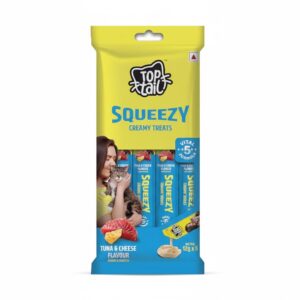 Top Tail Squeezy Creamy Treats Tuna And Cheese Flavour 12gm (pack of 5)