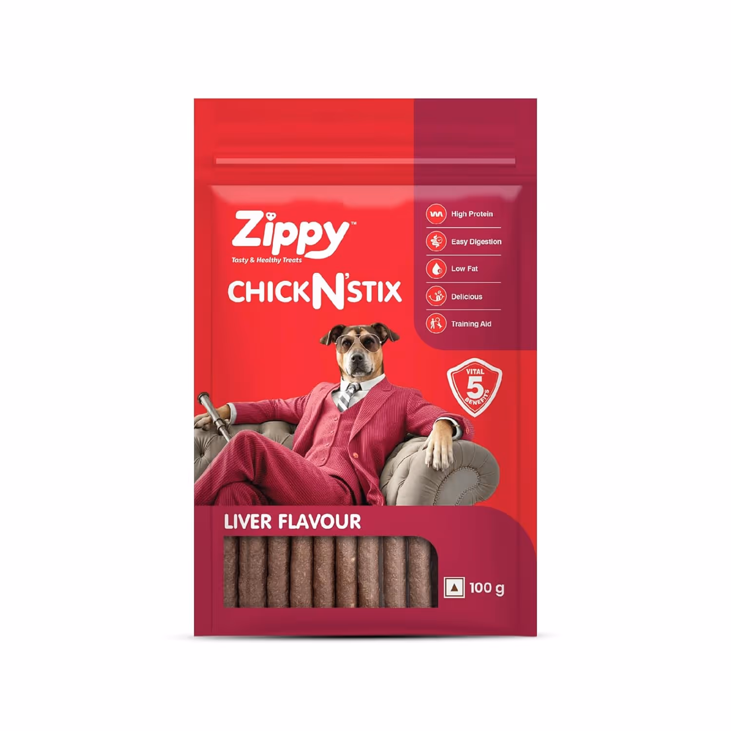 Zippy Chick N' Stix Sticks for Dog Liver 100 g