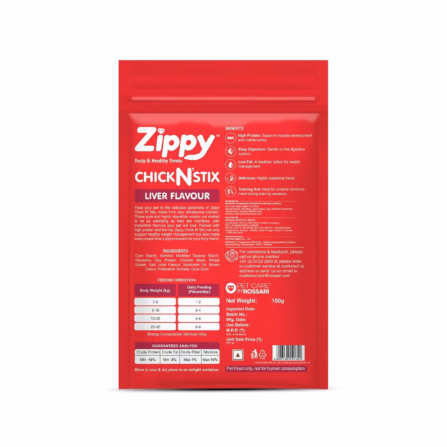 Zippy Chick N' Stix Sticks for Dog Liver 100 g - Image 2