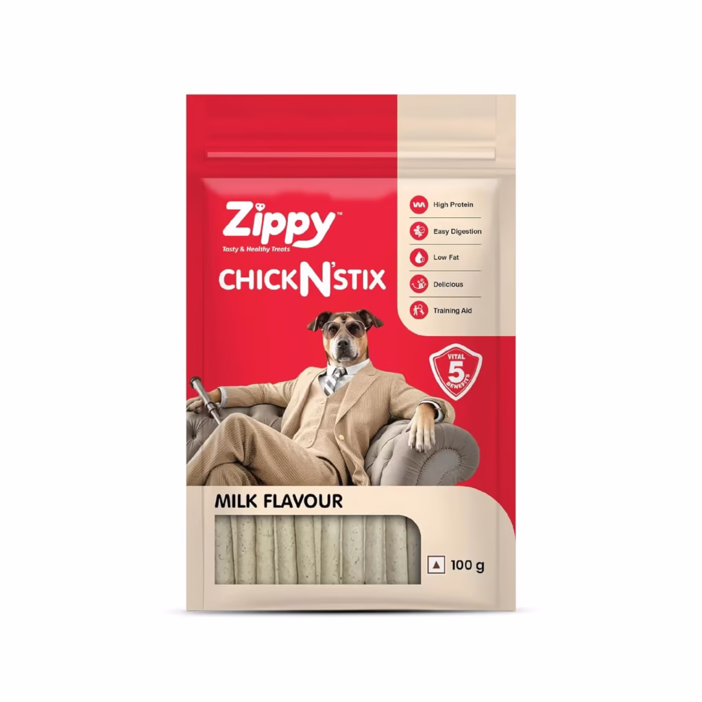 Zippy Chick N' Stix Sticks for Dog Milk 100g
