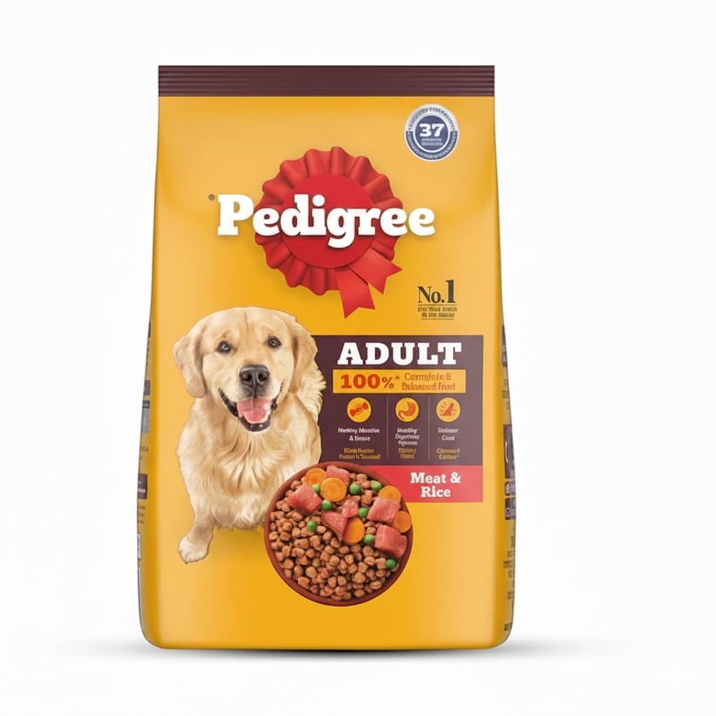 Pedigree Meat & Rice Adult Dog Dry Food