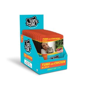 Top Tail Tuna and Chicken in jelly Adult Cat Food (pack of 12)